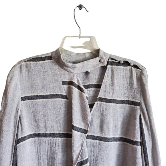 Derek Lam IO Crosby Viscose Virgin Wool Blend Unique Blouse Size 6 - Picture 3 of 16